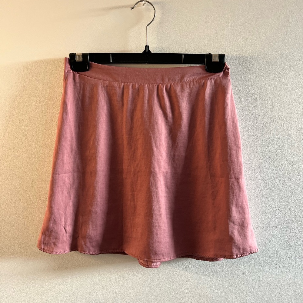 American Eagle Satin Pink Mini Skirt